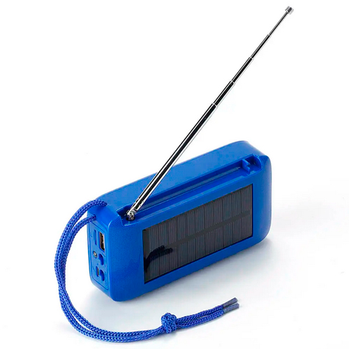 Портативная Bluetooth колонка TG368 с функцией громкой связи, радио, солнечная батарея, синяя - изображение 3