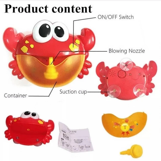 Іграшка для купання генератор піни Баблкраб 346 Bubble Crab - изображение 9