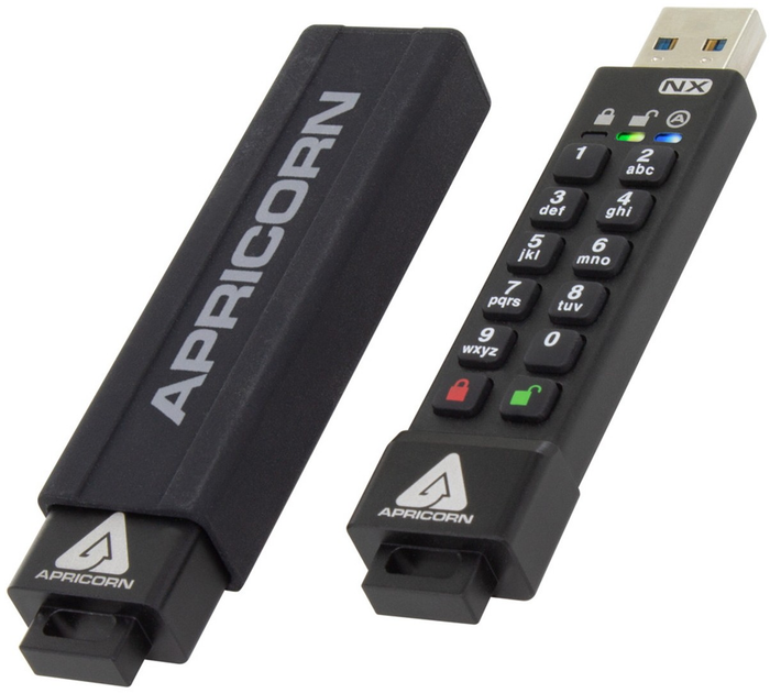 Флеш пам'ять Apricorn Aegis Secure Key 3NX 256GB USB 3.2 Black (ASK3-NX-256GB) - зображення 1