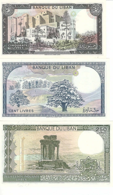 Набір банкнот Ліван набір із 7 банкнот 1980-1988 UNC 1, 5, 10, 25, 50, 100, 250 ліврів - Фото 5 Набір банкнот Ліван набір із 7 банкнот 1980-1988 UNC 1, 5, 10, 25, 50, 100, 250 ліврів - зображення 5