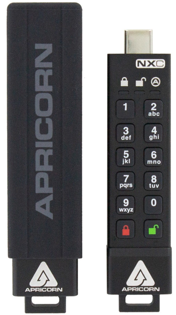 Флеш пам'ять Apricorn Aegis Secure Key 3NXC 32GB USB-C 3.2 Black (ASK3-NXC-32GB) - зображення 2