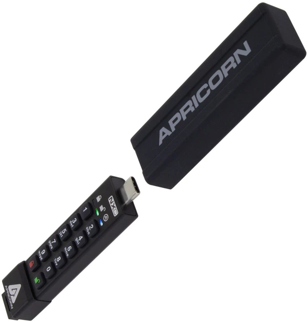Pendrive Apricorn Aegis Secure Key 3NXC 16GB USB-C 3.2 Black (ASK3-NXC-16GB) - obraz 3