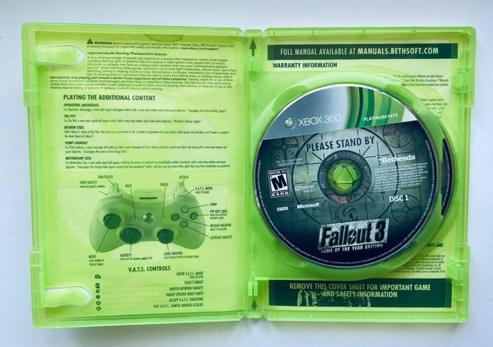 Fallout 3 Game of the Year Edition Platinum Hits, английская версия - диск для Xbox One / Xbox 360, Б/У - изображение 2