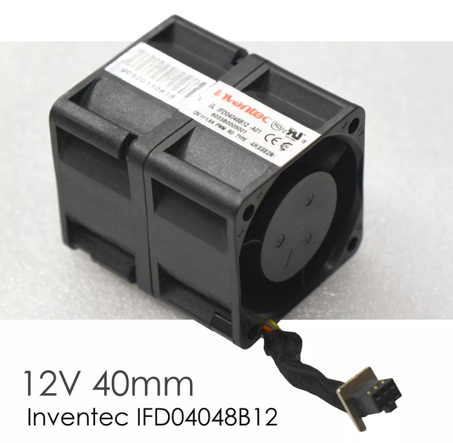 Куллер 40мм Inventec IFD04048B12C-S05 Plus (40ммХ40ммХ48мм) 10000prm, DC12V-1A 12W (412212-001) БУ - изображение 2