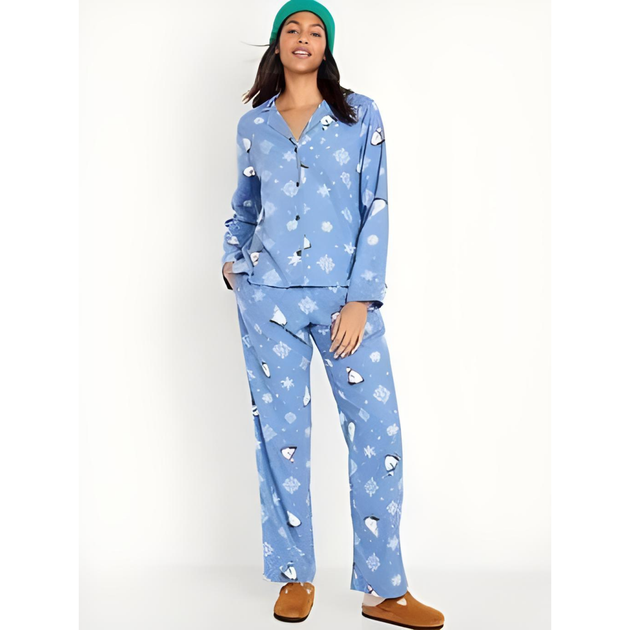 Піжама фланель (сорочка + штани) Old Navy Matching Flannel Set S Блакитний (142311) - Фото 1 Піжама фланель (сорочка + штани) Old Navy Matching Flannel Set S Блакитний (142311) - изображение 1