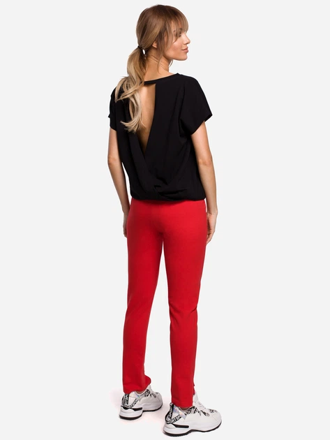 Spodnie slim fit damskie Made Of Emotion M493 M Czerwone (5903068475375) - obraz 4