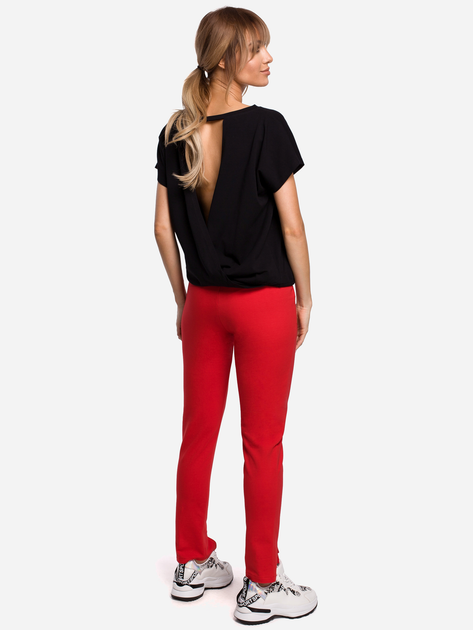 Spodnie slim fit damskie Made Of Emotion M493 S Czerwone (5903068475382) - obraz 4