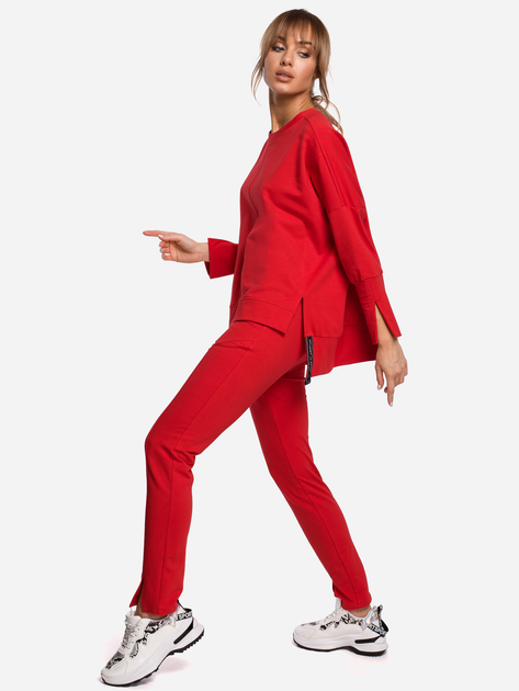 Spodnie slim fit damskie Made Of Emotion M493 S Czerwone (5903068475382) - obraz 5