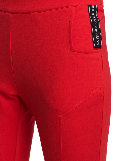 Spodnie slim fit damskie Made Of Emotion M493 S Czerwone (5903068475382) - obraz 6