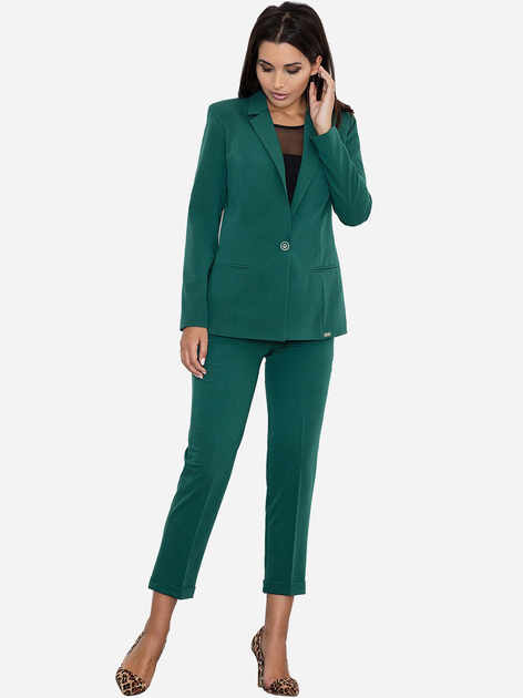 Spodnie slim fit damskie Figl M552 M Zielone (5902194337991) - obraz 3