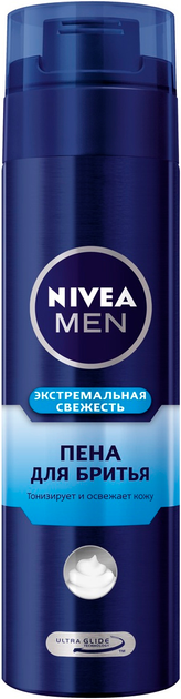 Пена для бритья NIVEA MEN Экстремальная свежесть с ментолом 200 мл ...
