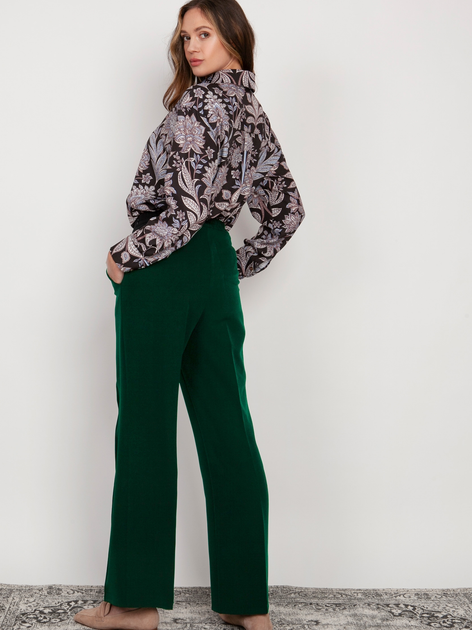 Spodnie dzwony damskie Lanti SD124 34/36 Ciemnozielone (5904252720622) - obraz 4