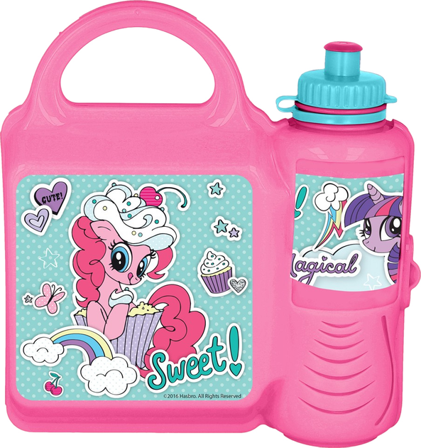 Zestaw Stor My Little Pony 2 w 1 Lunchbox + Butelka 380 ml Różowy (8412497805723) - obraz 1