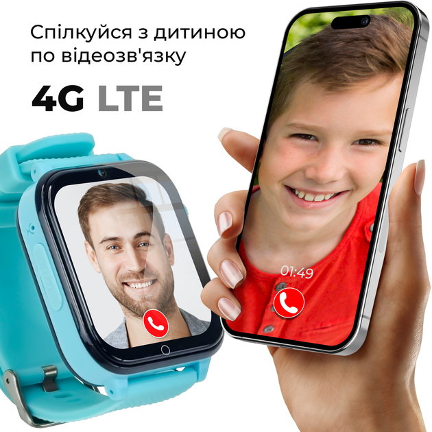 Детские GPS часы JETIX DF100 Pro Kids с виброзвонком, 4G видеозвонком и фонариком (Blue) - Фото 2 Детские GPS часы JETIX DF100 Pro Kids с виброзвонком, 4G видеозвонком и фонариком (Blue) - изображение 2