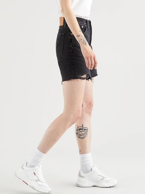 Шорти джинсові жіночі Levi's 501 Mid Thigh Short 85833-0016 25 Чорні (5400970000423) - зображення 5