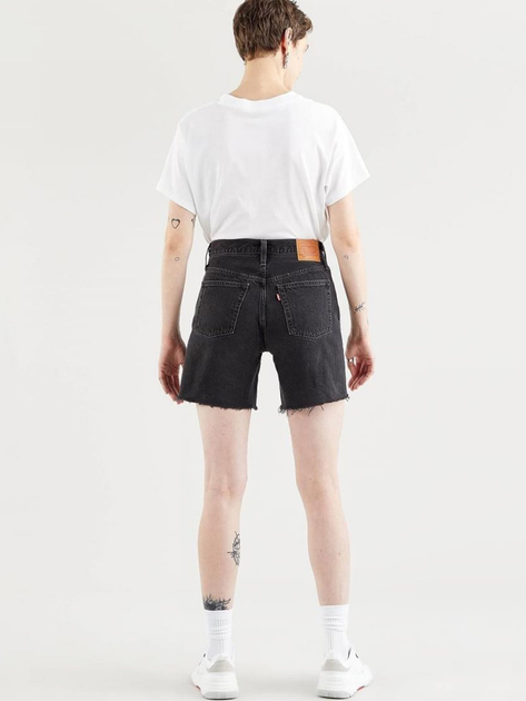 Шорти джинсові жіночі Levi's 501 Mid Thigh Short 85833-0016 30 Чорні (5400970000461) - зображення 4