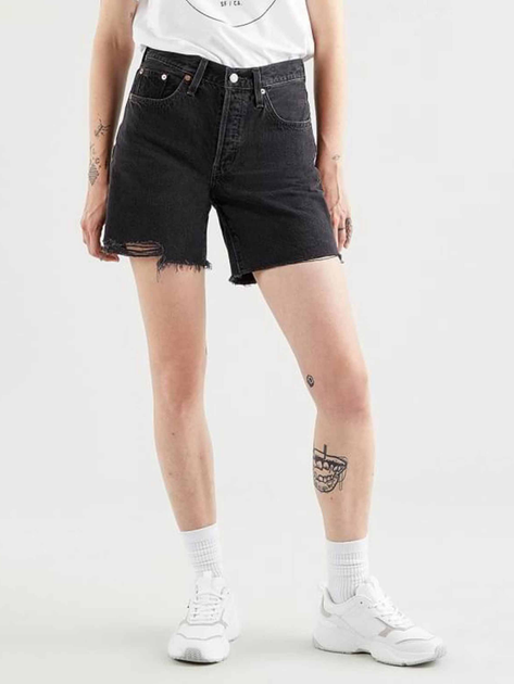 Krótkie spodenki damskie jeansowe Levi's 501 Mid Thigh Short 85833-0016 31 Czarne (5400970000478) - obraz 1