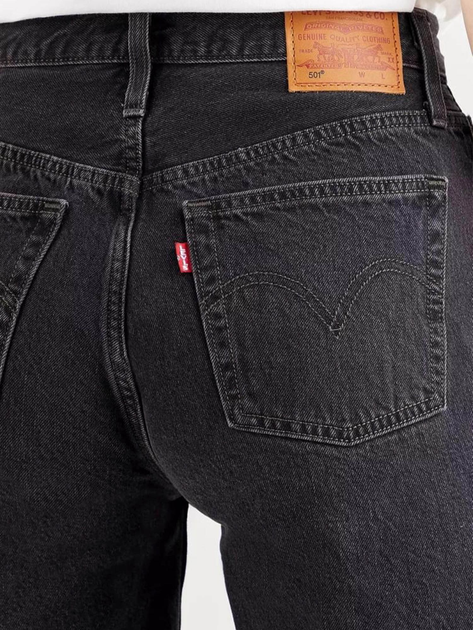 Шорти джинсові жіночі Levi's 501 Mid Thigh Short 85833-0016 31 Чорні (5400970000478) - зображення 6