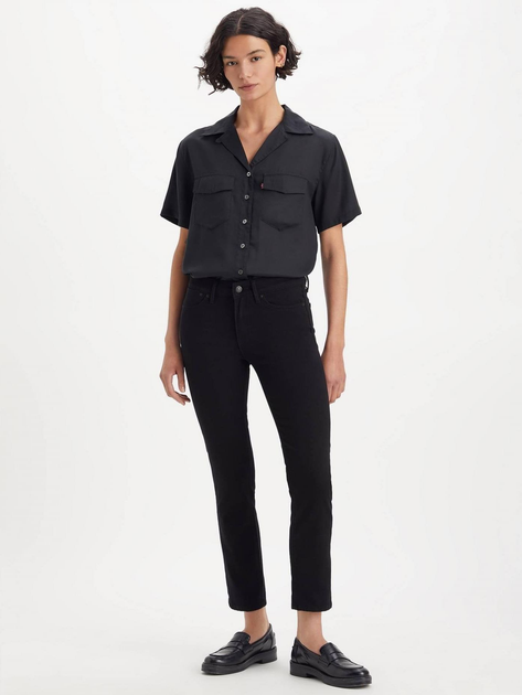 Jeansy slim fit damskie Levi's 712 Slim Welt Pocket A6199-0001 25-30 Czarne (5401105996802) - obraz 3