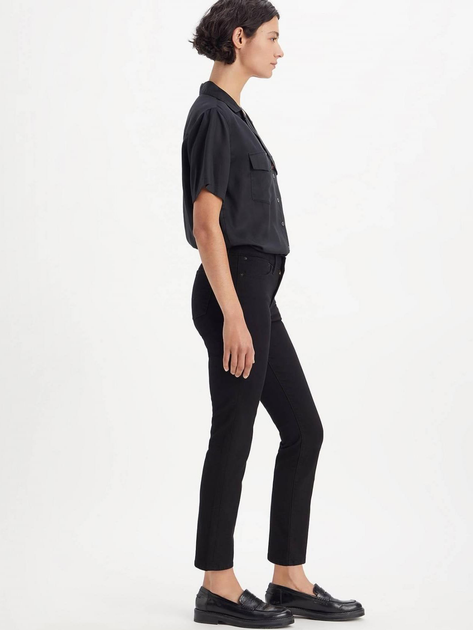 Jeansy slim fit damskie Levi's 712 Slim Welt Pocket A6199-0001 25-30 Czarne (5401105996802) - obraz 5