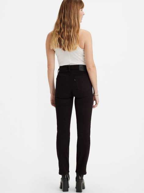 Jeansy skinny damskie Levi's 724 High Rise Straight 18883-0006 25-30 Czarne (5400599473516) - obraz 4