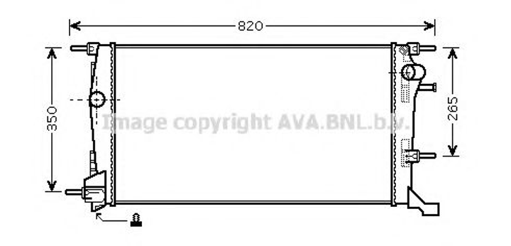 RTA2445 AVA Радіатор охолодження двиг. FLUENCE 1.6 14-, MEGANE CC 1.6, 2.0 10-, MEGANE III 1.6, 2.0 09- Ava (RTA2445) - изображение 1