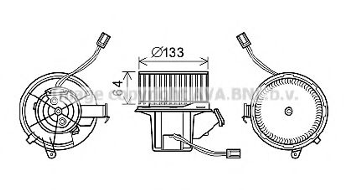 MS8628 AVA Вентилятор салону W204, S204, C218, X218 Ava (MS8628) - изображение 1