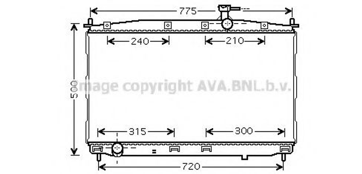 HY2173 AVA Радіатор охолодження SANTA-FE 2.0-2.2 06- (механіка) Ava (HY2173) - зображення 1