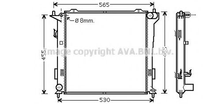 HY2181 AVA Радіатор охолодження i30 1.6 CRDiF Man. 06/07- (Ava) Ava (HY2181) - изображение 1