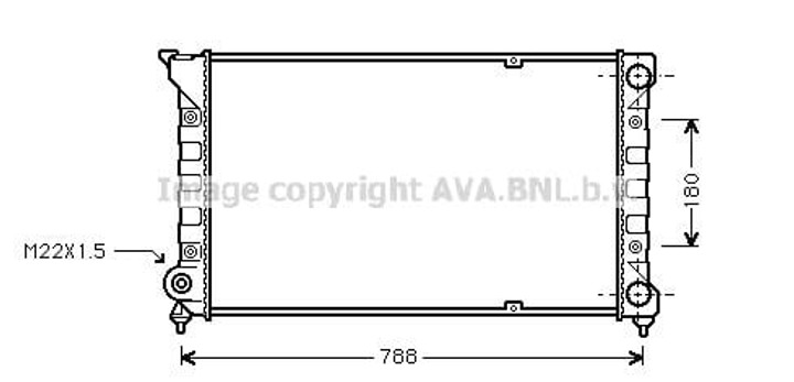 VN2066 AVA Радіатор охолодження двиг. PASSAT 1,6/1,8/1,8 16V 88- Ava (VN2066) - изображение 1