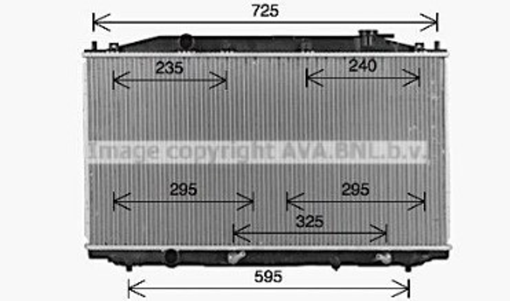 HD2324 AVA Радіатор охолодження ACCORD 2.0 08-15 Ava (HD2324) - изображение 1