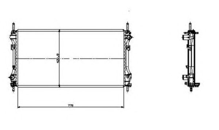 Радиатор, система охлаждения двигателя NRF 519697 NRF (519697) - изображение 1