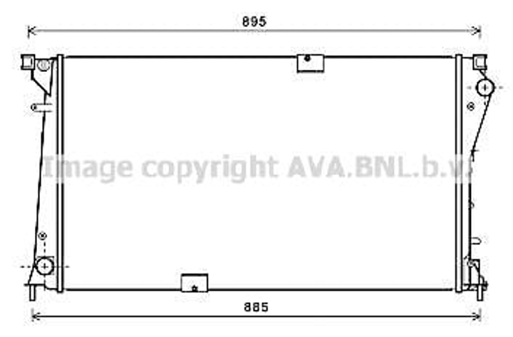 RTA2490 AVA Радіатор охолодження Trafic II, Opel Vivaro, Nissan 2.0/2.5dCi 06- Ava (RTA2490) - изображение 1