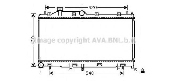 SU2065 AVA Радіатор охолодження двигуна LEGACY4/OUTB 20/25 MT 03- (Ava) Ava (SU2065) - изображение 1