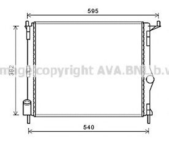 RTA2476 AVA Радіатор охолодження (без кондиціонера) LOGAN 1.4/1.6 08- Ava (RTA2476) - изображение 1