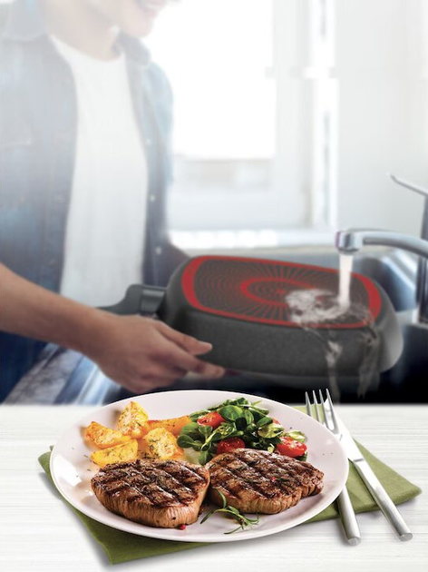 Patelnia grill Tefal Simply Clean B5674053 26 cm (3168430313286) - obraz 5