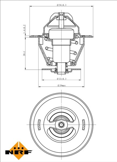 725036 NRF Термостат Ford Diesel,VAG,Opel NRF (725036) - изображение 2