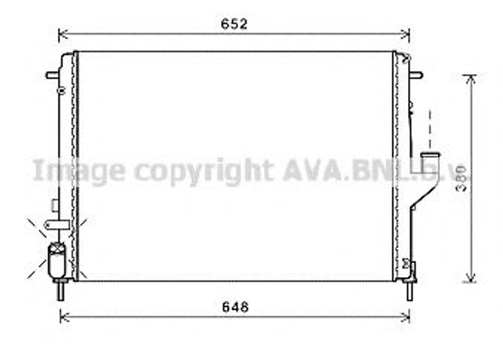 RTA2478 AVA радіатор охолодження Duster, Logan, Sandero 1.5dCi/1.6/2.0, LADA, DACIA Ava (RTA2478) - изображение 1