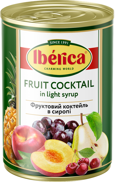 Фруктовый коктейль Iberica в сиропе 410 г (8436024299632) - Фото 1 Фруктовый коктейль Iberica в сиропе 410 г (8436024299632) - изображение 1