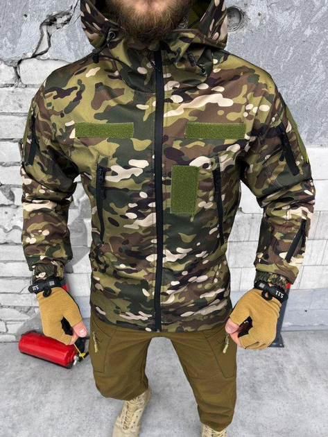 Тактическая куртка с водоотталкивающим материалом Softshell Multicam XXL - зображення 1