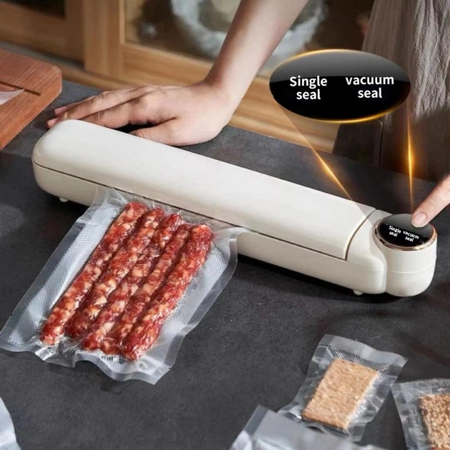 Вакуумний пакувальник харчових продуктів Vacuum Sealer з сенсорним дисплеєм + 10 герметичних пакетів, домашній вакууматор LS-801 - зображення 4
