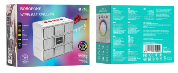 Портативна безпровідна блютуз колонка BOROFONE BR16 |BT5.1, TWS, FM, TF, USB, 4Hours, 5W| Сірий - Фото 3 Портативна безпровідна блютуз колонка BOROFONE BR16 |BT5.1, TWS, FM, TF, USB, 4Hours, 5W| Сірий - зображення 3