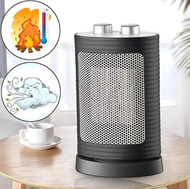 Тепловентилятор керамічний Domotec MS-5905 Ceramic портативний електрообігрівач дуйка 1500 Вт - зображення 4