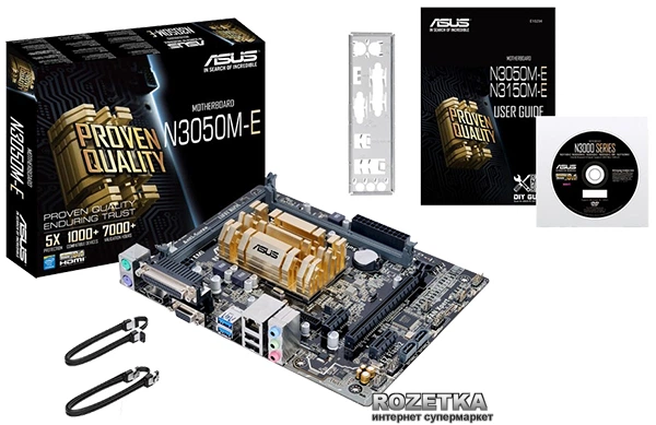 Материнская плата Asus N3050M-E (Intel Celeron N3050, SoC, PCI-Ex16) - изображение 4