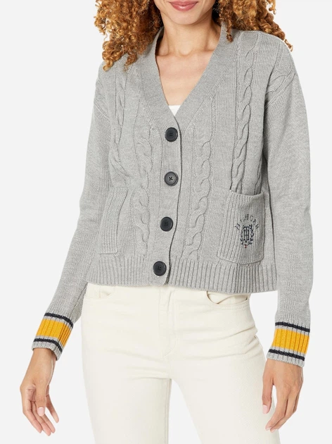 Кардиган вязаный женский Tommy Hilfiger 255764990 M Серый (1159816601) - Фото 1 Кардиган вязаный женский Tommy Hilfiger 255764990 M Серый (1159816601) - изображение 1