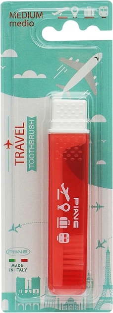 Зубная щетка Piave Дорожная с футляром Красная (8009315025021_красный ...