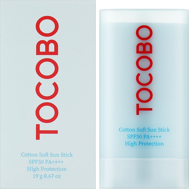 Сонцезахисний крем для обличчя в стіку Tocobo Cotton Soft SPF50+ PA++++ 19 г (8809835060041) - зображення 3