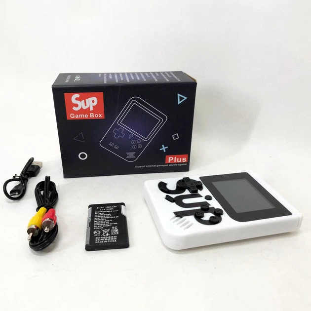 Портативна ігрова консоль SUP Game Box 500 in 1 3″ 500 ігор до 6 годин micro USB RCA для телевізора біла - Фото 7 Портативна ігрова консоль SUP Game Box 500 in 1 3″ 500 ігор до 6 годин micro USB RCA для телевізора біла - зображення 7