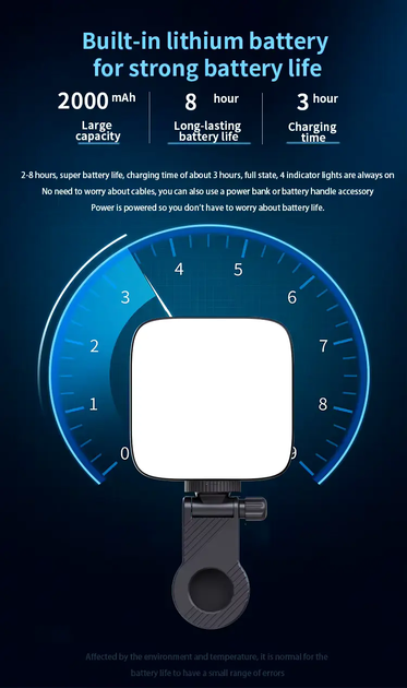 Видеосвет OG M11 Tricolor LED Lamp 3000-9900K 3000mAh Black - изображение 8