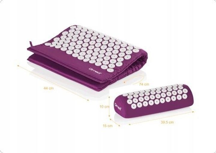 Масажний килимок для акупресури Qmed Acupressure Mat з подушкою (5901780446727)  - зображення 4